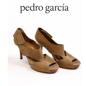 Pedro Garcia Wonda Crisscross Midi Sandals Size 8 Designer Luxe Slip-On Size 8